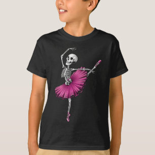 T-shirt Skeleton Dancing Ballet Amateurs Éffrayant Hallowe