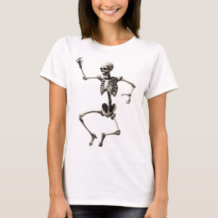 T-shirt Skeleton dansant dans une pose dynamique