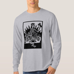 T-shirt Skeleton de moto