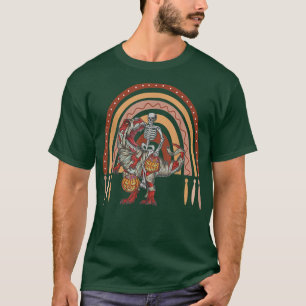 T-shirt Skeleton Dinosaur T re Boys Halloween Rainbow Mumm