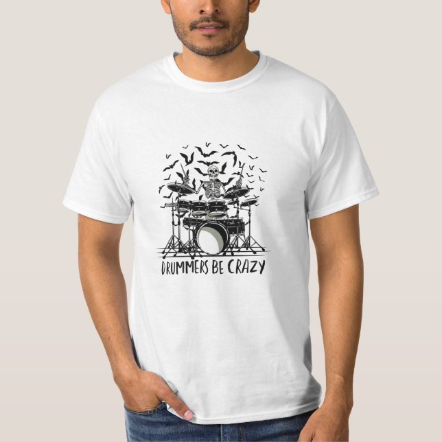 T-SHIRT SKELETON DRUMMER (Devant)