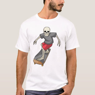 T-shirt Skeleton en skateboard