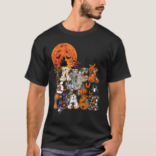 T-shirt Skeleton équitation Dino Trick Ou Enseigner Funny 