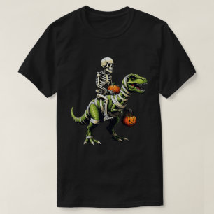 T-shirt Skeleton équitation maman Dinosaur drôle Halloween