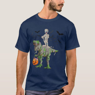 T-shirt Skeleton équitation maman Dinosaur Rex Halloween d