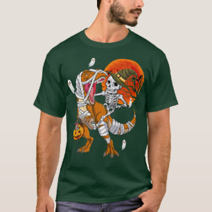 T-shirt Skeleton équitation maman Dinosaur T rex Funny Hal