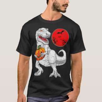 T-shirt Skeleton équitation maman Dinosaur T rex Halloween
