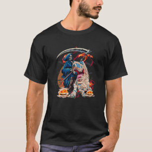 T-shirt Skeleton équitation maman Dinosaur T Rex Halloween