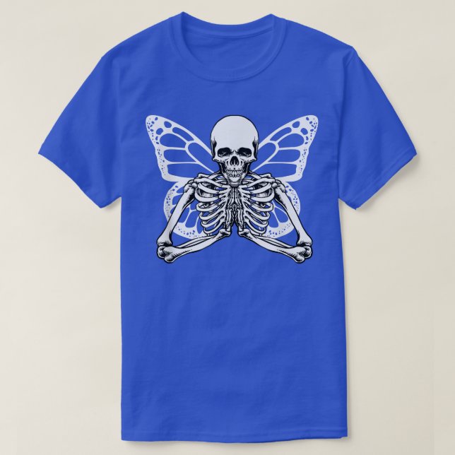 T-shirt Skeleton Fairy Grunge Fairycore Aesthetic Butterfl (Design devant)