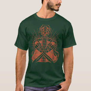 T-shirt Skeleton Guitare Rock Sur Rock Star Concert Par