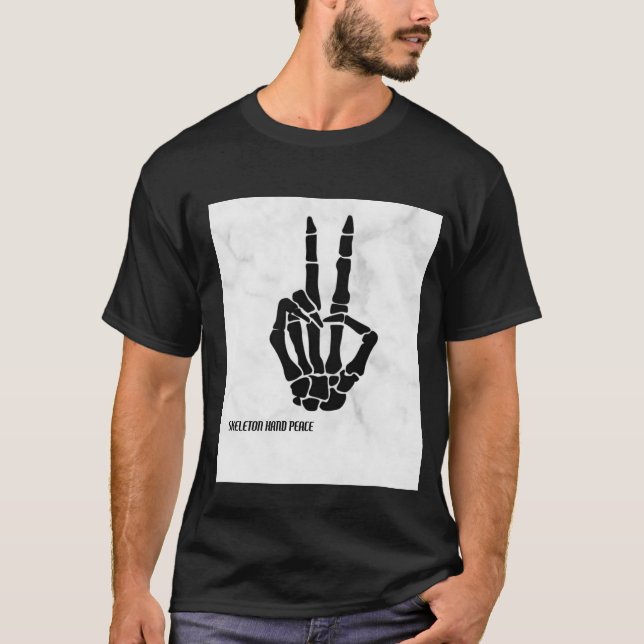 T-SHIRT SKELETON HAND PEACE (Front)