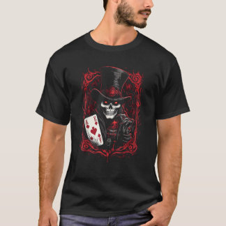 T-shirt Skeleton Holloween Tarot Card Tee - shirts graphiq