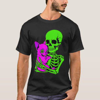 T-shirt Skeleton Hugging Chihuahua | Cute Spooky Dog Lover