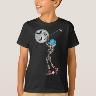 T-shirt Skeleton Jouer Golf Golf Joyeux Halloween Jour