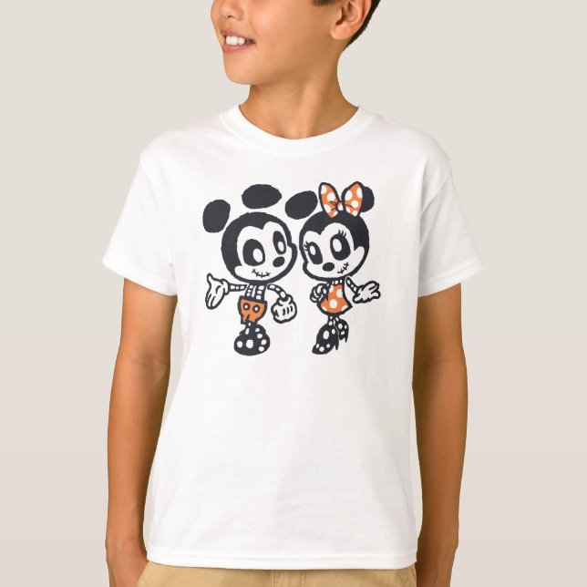 T-shirt Skeleton Mickey & Minnie (Devant)