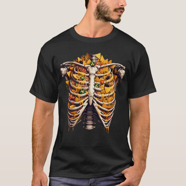 T-shirt Skeleton Nachos Lover Cinco De Mayo Drôle (Devant)
