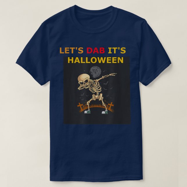 T-shirt Skeleton Rib Cage Dab Skeleton Costume d'Halloween (Design devant)