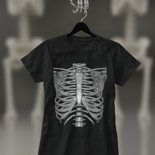 T-shirt Skeleton Ribs Easy Halloween Costume Garçon T-Shir