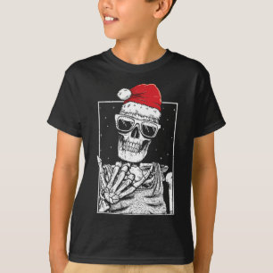 T-shirt Skeleton Rock Halloween Christmas Rock Music