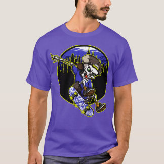 T-shirt Skeleton Skateboard Skyline