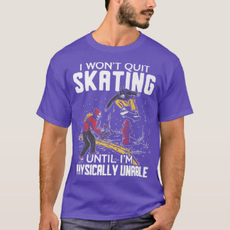 T-shirt Skeleton Skater Carton Éffrayant 