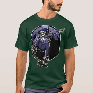 T-shirt Skeleton Skboard Skyline T 1