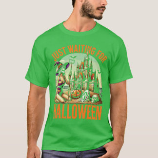 T-shirt Skeleton Summer Just Waiting For Halloween Summerw