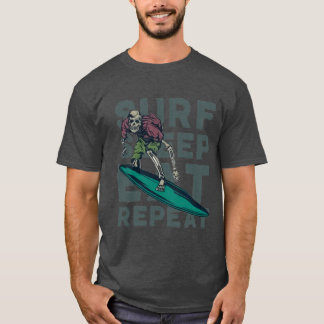 T-SHIRT SKELETON SURF SHEEP MANGER RÉPÉTER