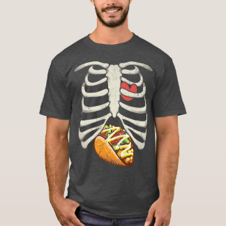 T-shirt Skeleton Taco Fans Nourriture Lover Drôle Pregnan