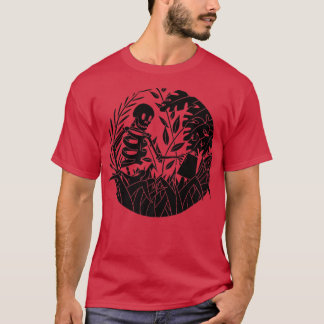 T-shirt Skeleton Watering Garden Funny Gardening 