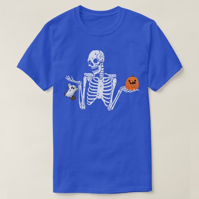 T-shirt Skeleton Zombie Citrouille de peur maman Halloween (Design devant)