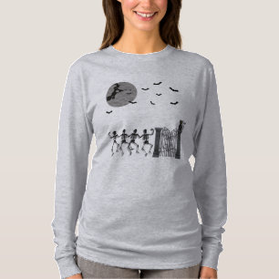 T-shirt Skeletons De Danse Dans La Nuit