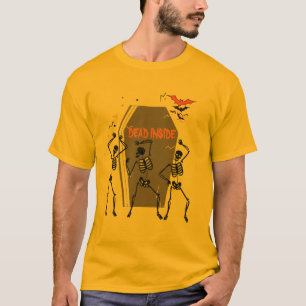 T-shirt Skeletons de danse morts à l'intérieur de Coffin