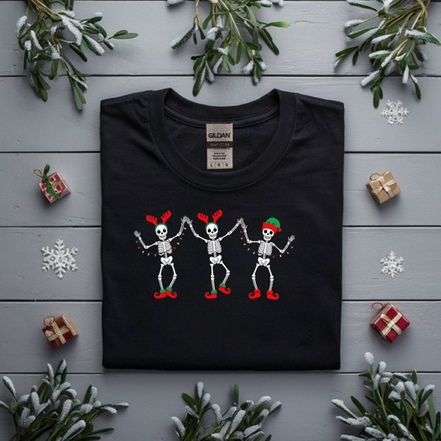 T-shirt Skeletons de Noël dansants (Créateur téléchargé)