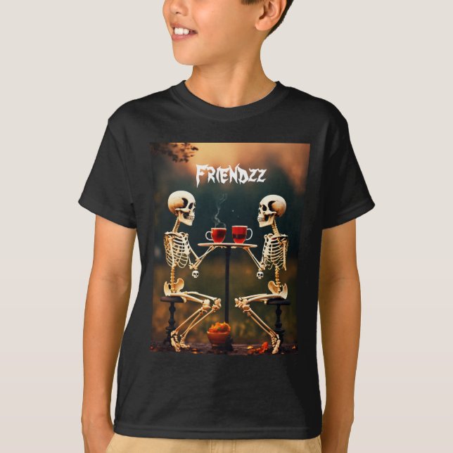 T-shirt Skelton Friends Illustration (Devant)