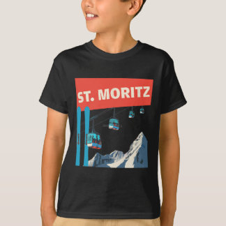 T-shirt Ski à St. Moritz - Ski rétro à St. Moritz