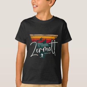 T-shirt Ski alpin de Zermatt Alpes suisses vintage Suisse
