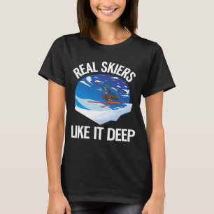 T-shirt Ski Alpin Freeride Véritable Ski Comme Il Profond