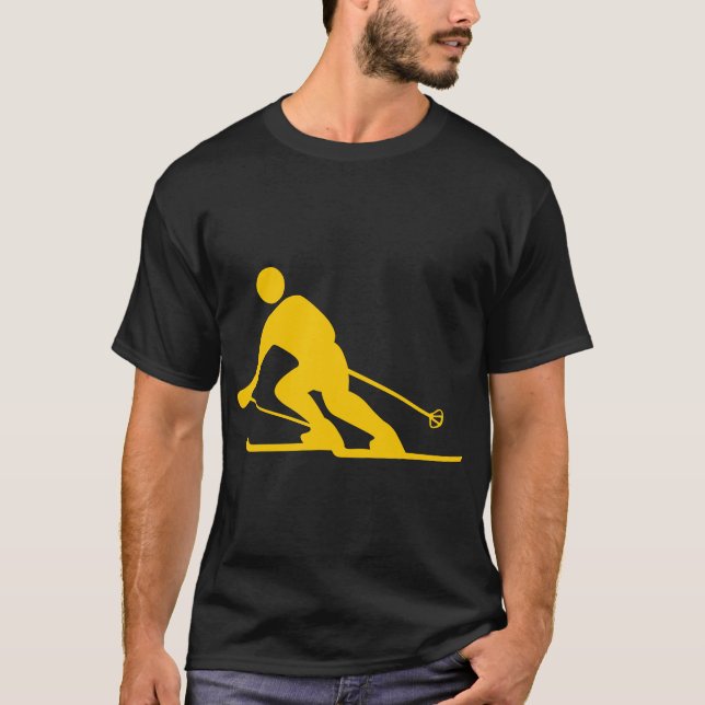 T-shirt Ski - Ambre (Devant)