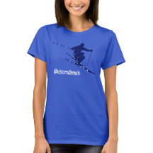 Ski bleu de neige de bateau à vapeur