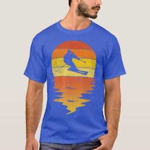 T-shirt Ski chemise retro coucher de soleil les années 70 