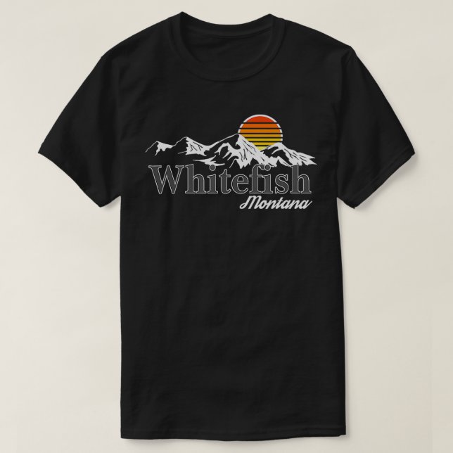 T-shirt Ski corégone Montana Mountain Lover (Design devant)