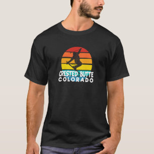 T-shirt Ski Crested Butte les années 70 80s Throwback Cres