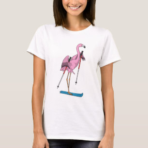 T-shirt Ski de Flamant rose