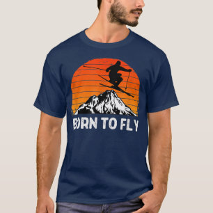 T-shirt Ski de montagne de neige Ski de descente Ski de ra