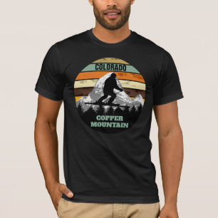 T-shirt Ski De Neige Rétro Perdu Colorado Copper Mountain