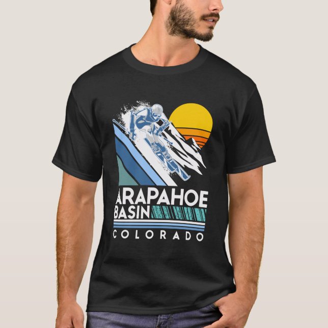 T-shirt Ski du Bassin d'Arapahoe Colorado (Devant)