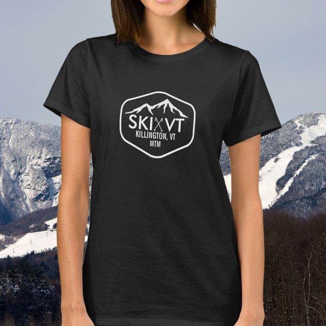 T-shirt Ski du Vermont Killington Stowe Okemo Sugarbush (Créateur téléchargé)