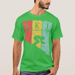 T-shirt Ski Éléments périodiques Skier Nerd Vintage