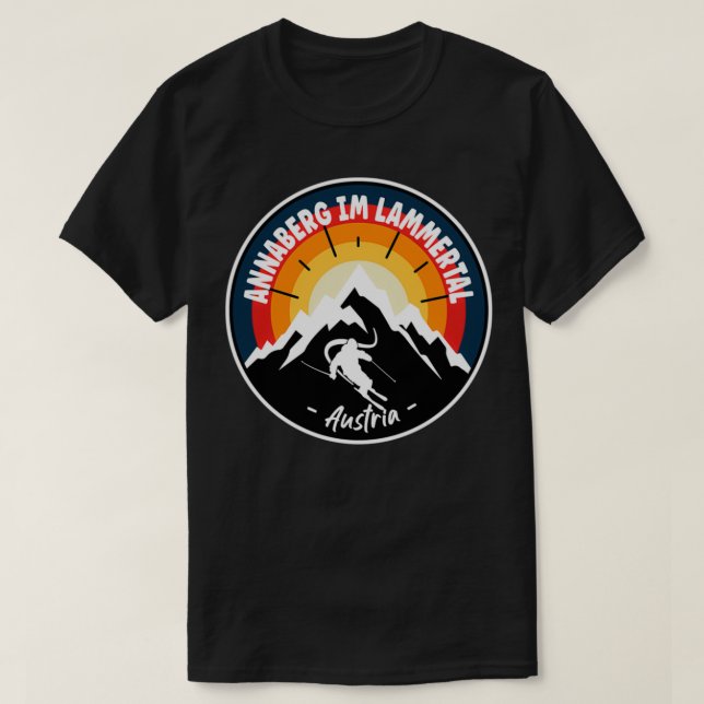 T-shirt Ski En Annaberg im Lammertal Autriche (Design devant)